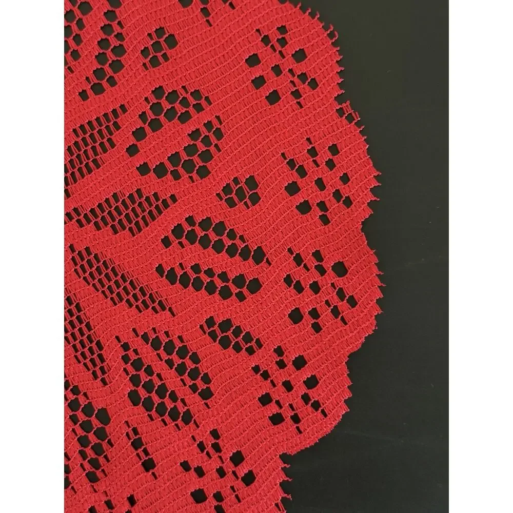 Vintage Red Lace Doily Bundle Set of 3 Holiday Christmas Valentine Table Decor